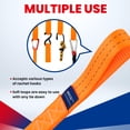 thumbnail image 5 of MOCA 8-Pack Soft Loop Tie Down Straps 4,000 Load Capacity & 12,000 Lbs Breaking Strength 1.6 x 17 inches Heavy Duty Tie Down Straps for Securing ATV, UTV, Motorcycles, Scooters & Dirt Bikes(Orange), 5 of 8
