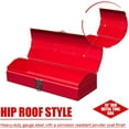 thumbnail image 2 of HPDMC Metal Tool Box Set of 2 - 16" Heavy Duty Steel Toolbox with Metal Latch - Portable Hip Roof Style Mechanic Tool Boxes for Car, Truck, Tractor & Home - Red, 2 of 11
