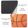 thumbnail image 3 of FONDOTIN Under Chair Floor Protector Basketball Rug Round Orange Crystal Velvet 1Pcs Sleek Design, 3 of 6