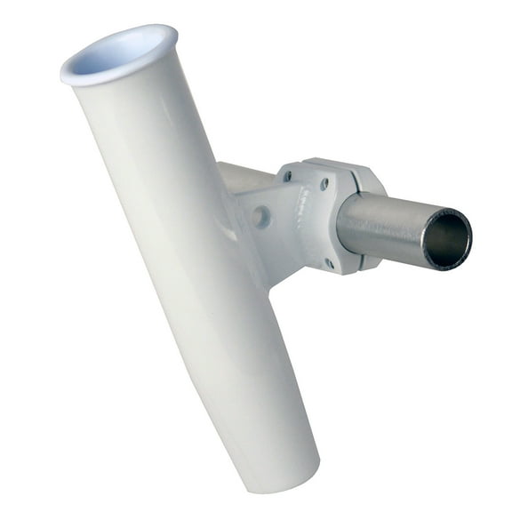 CE Smith 53711 C. E. Smith Aluminum Horizontal Clamp-on Rod Holder 1-5/16" Od White - Powdercoat W/sleeve