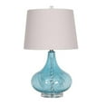thumbnail image 1 of Elegant Designs Glass Table Lamp with Fabric Shade&amp;#44; Light Blue, 1 of 1