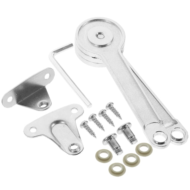 UPOUART 2Set Lid Support Hinge Heavy Duty Zinc Alloy Silver for Toy Box