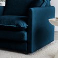 thumbnail image 4 of Comfortable Sectional Couch With Reversible Chaise And Blue Chenille U Shaped Breathable Chaise, Double Extra Supportive Seats, 4 of 5