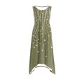 thumbnail image 5 of ZQUUVOU Women's Dress Sleeveless Boho Round Neck Tank Dress Olive Green,2XL, 5 of 7