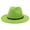 Green, variant on Unisex Fashion Wide Wool Belt Flat Top Fedora Hat Party Church Hats Cap