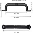 XIAOGZAHUOP Heavy Duty Black Cast Iron Sliding Barn Door Handle Pull