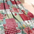 thumbnail image 3 of Pioneer Flower Blanket,Comfortable Soft Flannel Throw Blanket,All Season,Warm Lightweight Blankets for Sofa Bed Couch Living Room Chair,60"x80"(150x200cm), 3 of 4