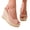 Pink, variant on Womens Open Toe Espadrilles Wedge Sandals Faux Leather Slingback Wedges Platform Sandal Heeled Non Slip Dress Shoes Pink Size 6