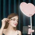 thumbnail image 4 of Latrodar LED Ringlight With Phone Light With Stand Foldable Stretchable Portable Selfie Desk Light Heart Shaped Lights For Selfie Live Stream Makeup Pink Nov, 4 of 5