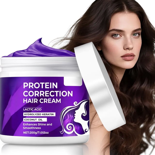 Qocolhg jusqu'à 50 % de Rabais Liquidation Soins Personnels et Beauté! Crème Réparatrice Protéinée Nourrit Répare Régénère Lisse Sèche Fentes Frisotté Revitalisant pour Cheveux 200 g, Cadeaux pour Femmes