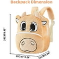 thumbnail image 6 of ATAIKU Toddler Backpacks for Boys and Girls 2-5 Years, 10 Inch Plush Backpack 3D Animal Cartoon Mini Backpack for Preschool Kindergarten - Calf, 6 of 6