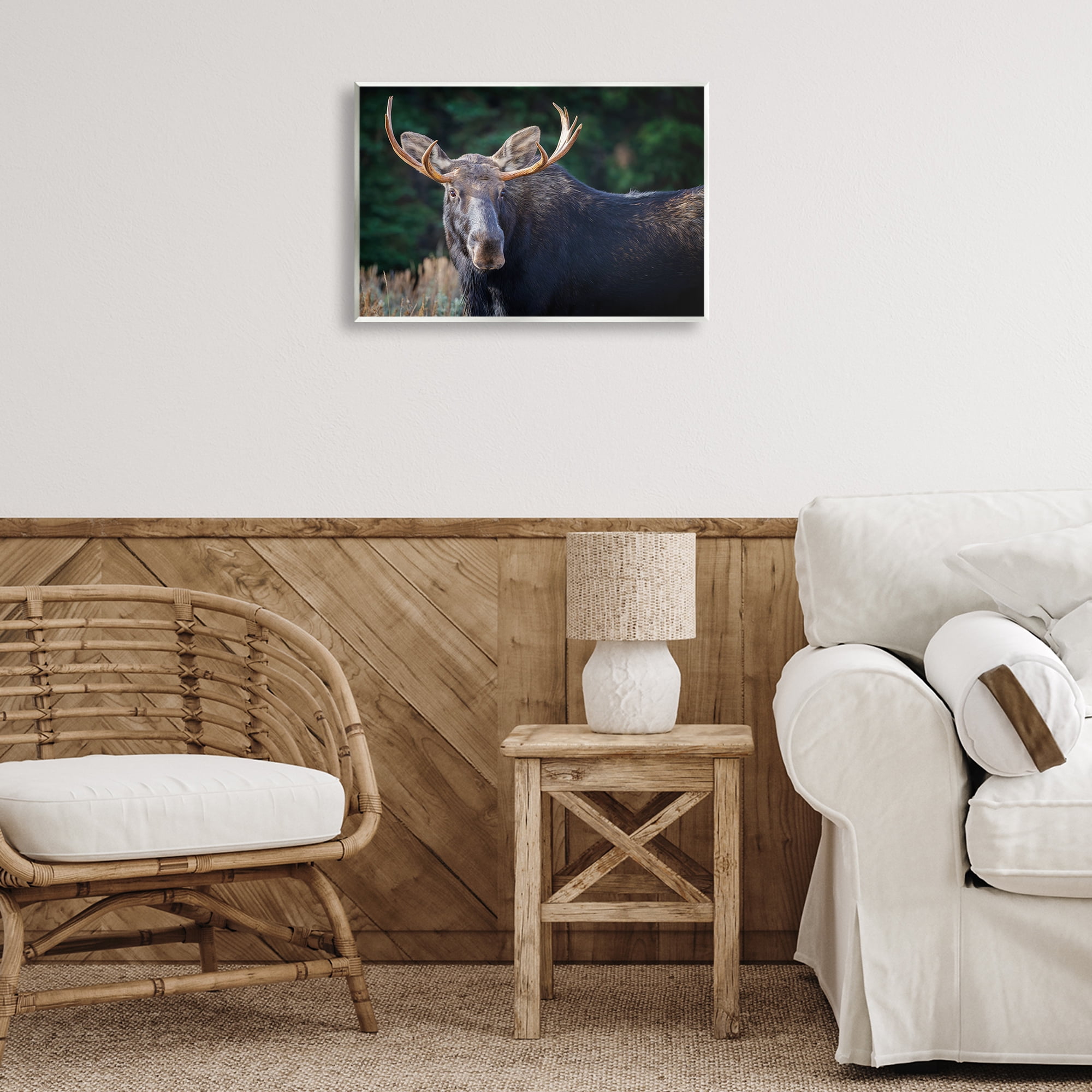 Stupell Industries Stoic Elk Portrait Animals Photography Unframed Art Print Wall Art, 19 x 13