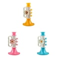 thumbnail image 1 of Three Colorful Trumpet Plastic - 3-Pack Toy Horn & Rope Set, Educational Musical Instrument, Great Value for Group Activities, 1 of 9