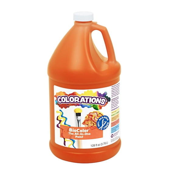 Colorations Paraben-Free BioColor Paint- Orange, 1 Gallon