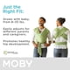 thumbnail image 3 of Portabebés Moby Wrap | Elemento | Portabebés para recién nacidos y bebés | #1 envoltura para bebé | Regalo de bebé | Mantiene al bebé seguro y protegido | Ajustable para todo tipo de cuerpo | Perfecto, 3 of 5