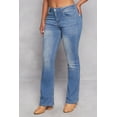 thumbnail image 2 of Womens WAX Acid Wash High Waisted Boot Cut Jeans, 2 of 3