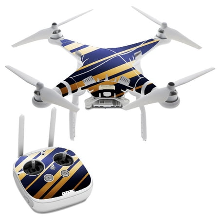 Blue Gold Stripes DJI Phantom 3 Professional Skin Skins Vinyl Decal Kit
