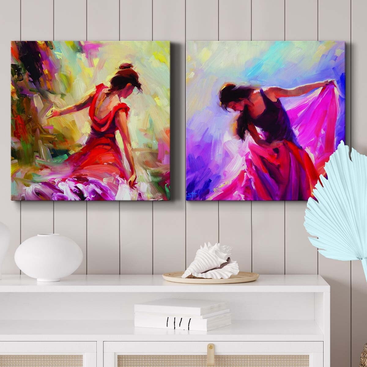 Lemon Fresh I - Premium Gallery Wrapped Canvas - Ready to Hang Set of 2 - 16 x 16 Each