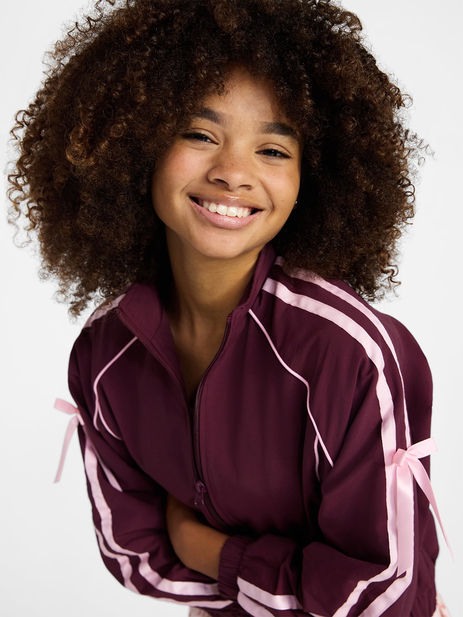 Weekend Academy Girls Bow Track Jacket, Sizes 4-18