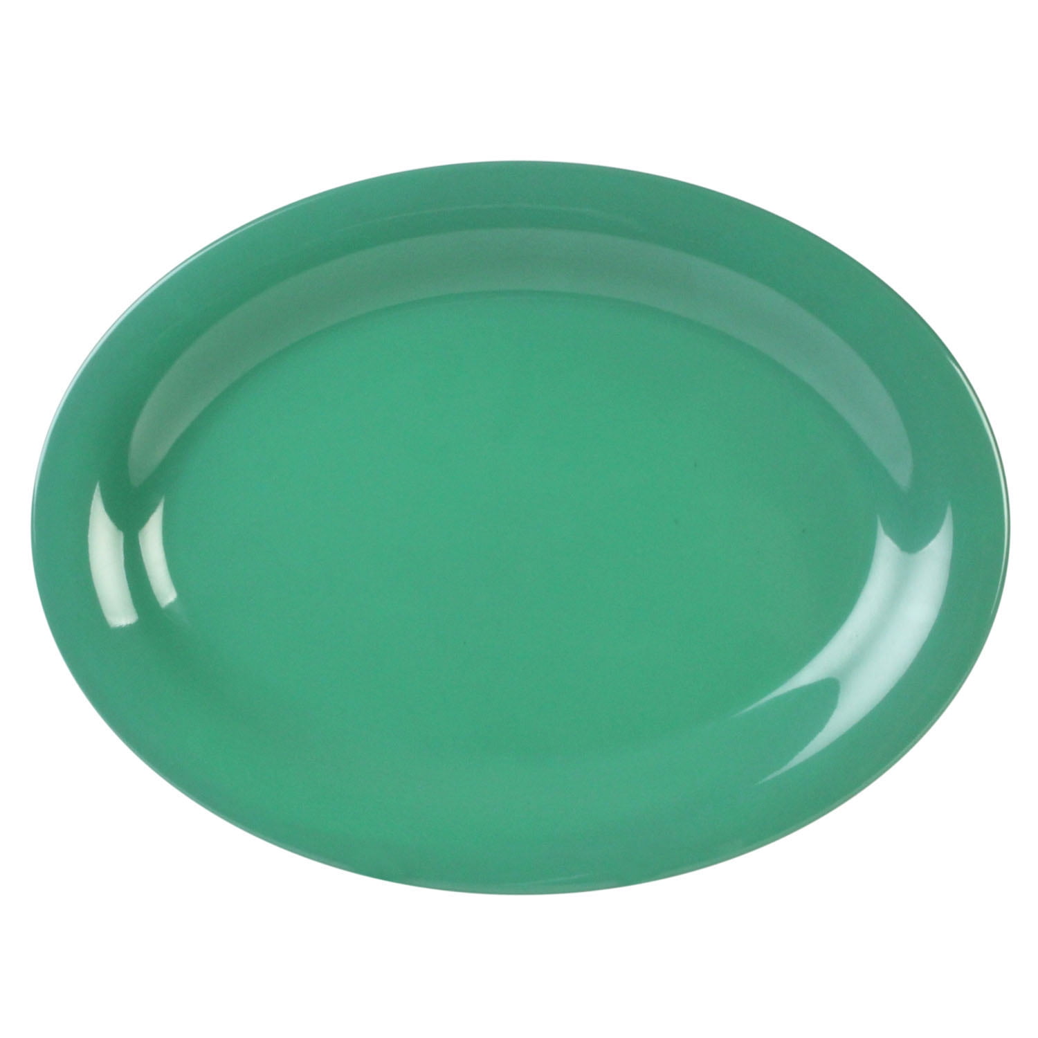 Excellante Color green melamine dinnerware collection 13 1/2" x 10 1/2" platter, comes in dozen