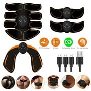 ATMOKO Rechargeable EMS Abs Trainer Arms & Hips Muscle Stimulator Abdominal Training