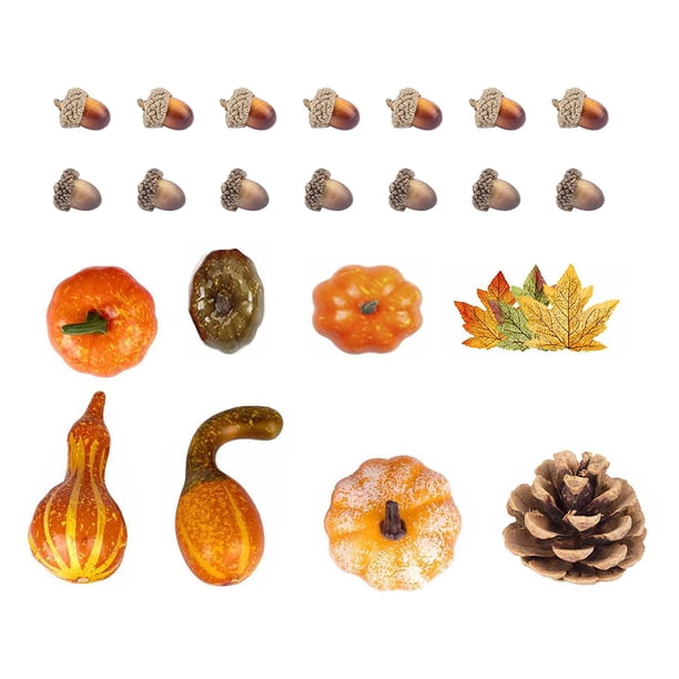 50 calabazas artificiales pequeñas para Halloween, adornos de calabaza, accesorios de fotografía