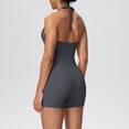 thumbnail image 5 of 2 Piece Outfits Summer,Two Piece Workout Sets for Women Summer Halter Sleeveless Backless Short Tops and Gym Yoga Shorts Athletic Outfits, 5 of 5
