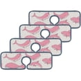 thumbnail image 3 of 2 Pcs SKYSONIC Faucet Absorbent Mat Pink Whales Sharks Washable Counter Drying Pads Behind Faucet for Kitchen Bathroom, 3 of 7