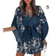 thumbnail image 3 of Minnieouse Vestidos con cordones para mujer Moda Irregular Damas Mangas Tie-Up Mini Vestido corto Compras Vacaciones Oficina Mujer Prendas para la parte del cuerpo Typ1 S Minnieouse AP011492-01, 3 of 5