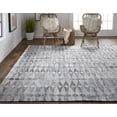 thumbnail image 3 of Feizy Beckett Transitional Moroccan, Gray/Silver/Ivory, 9' x 12' Area Rug Eco Friendly Stain Resistant Water Resistant Rustic Geometric Design Carpet for Living Dining Bed Room, 3 of 4