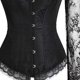 thumbnail image 4 of Women's Corsets For Women Princess Corset Lace Ruched Sleeves Elegant Overbust Corset, 4 of 4
