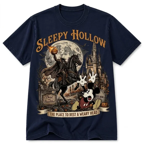 - Sleepy Hollow Halloween Shirt Sizes S-5XL