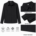 thumbnail image 6 of Womens Button Down Shirts Lapel Long Sleeve Blouses Business Work Shirt Dressy Casual Collared Tops, 6 of 7