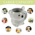 thumbnail image 3 of ULTNICE Adorable Bear Ceramic Mug for Coffee Tea or Water with Smooth Edges and Portable Design Grey 12 oz, 3 of 8