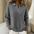 thumbnail image 2 of GUACER Womens Sweaters Casual Soft Knit Long Sleeve Polo Pullovers Button-Down Collar Loose Fit Tops for Fall Winter, 2 of 4