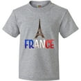 thumbnail image 3 of Inktastic France Eiffel Tower Flag in Text Youth T-Shirt, 3 of 5