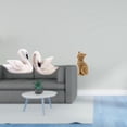 thumbnail image 2 of Figura de cisne, estatua de resina, decoración, figura de gato, escultura de escritorio para estante, diseño minimalista creativo y realista, ideal pa, 2 of 8