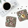 thumbnail image 5 of Balery 4 Pcs Leopard Dotsleather Coasters Set, Drink Table Cup Coasters For Living Room Kitchen Coffee Decor, 5 of 9