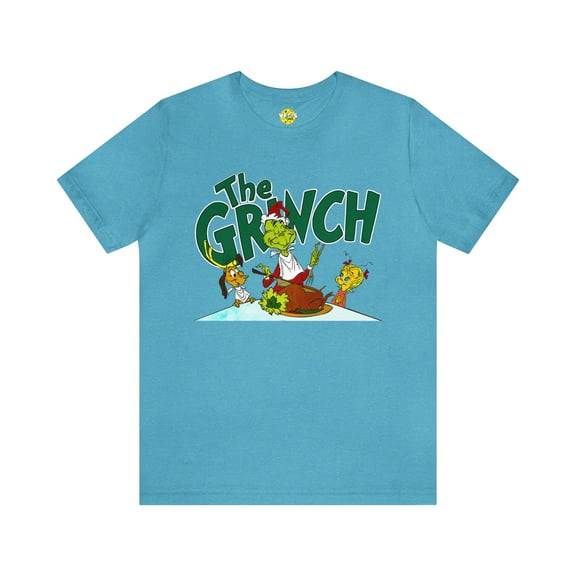 The Grinch cartoon tshirt - Holiday Grinch Christmas table tshirt