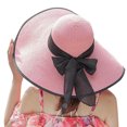 thumbnail image 2 of Herrnalise Women Big Sun Floppy Wide Hats New Bowknot Folding Beach Cap, 2 of 2