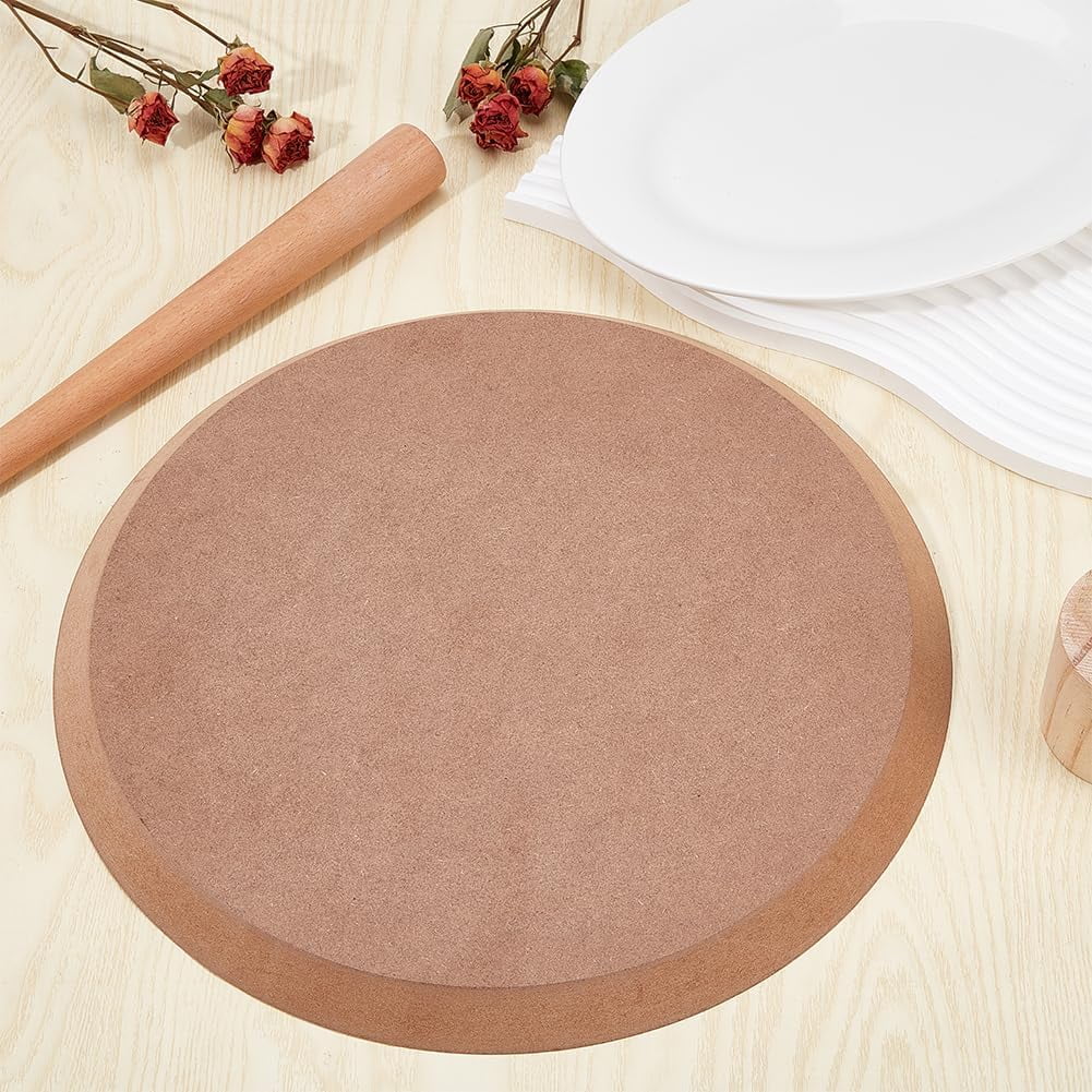 Pottery Tool for Clay Round Pottery Tools Ceramic Plate Forming Tool Handbuilding Dish Plate Slump Tool Dish Pottery Tools for Dish Pottery Press Supplies 11.7x0.6" Brown