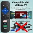 thumbnail image 3 of 【Pack of 2】 Replacement Remote Controls for Roku TV, Compatible with TCL/Hisense/Sharp/Philips/Onn/Element Roku TV (Not for Roku Stick,Box or Speaker), 3 of 6