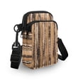 thumbnail image 3 of HELLHERO with Zipper Adjustable Shoulder Strap Crossbody Bag for Casual Travel(Wood Grain Texture ), 3 of 7