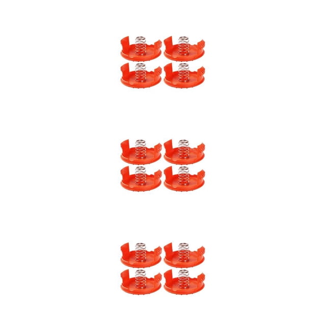 Speravity Reemplazo para Black Decker Trimmer 4 piezas Tapa de cubierta y 4 piezas Resortes RC-100-P Piezas de repuesto para cortacésped Type1 NO1 Speravity CBP098548