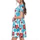 thumbnail image 2 of Easygdp Hawaiian Style para Vestido Transpirable de Mujer, Vestido Suelto de Manga Corta con Pliegues y Bolsillos para el Verano, 2 of 6