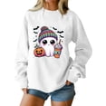 thumbnail image 5 of DORKASM Women Halloween Sweatshirt Long Sleeve Fashion Funny Cute Spooky Sweatshirt Crew Neck Oversized Comfy 2026 Funny Print Pullover Fall Ghost Graphic Hoodies White 3XL, 5 of 7