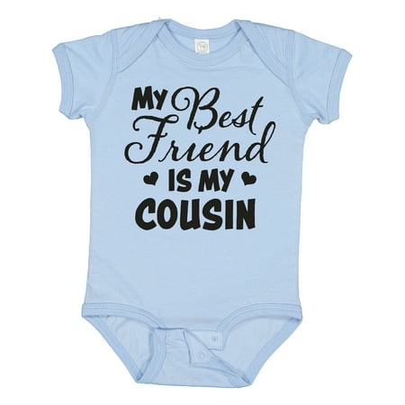 

Inktastic My Best Friend is My Cousin with Hearts Gift Baby Boy or Baby Girl Bodysuit