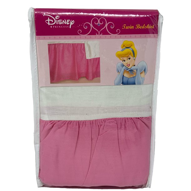 Disney Princess Pink Ruffled Bedskirt Twin Size 39inch X 75inch 45 Cotton 55 Polyester Walmart Com Walmart Com