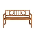 thumbnail image 5 of Apollo 51.2" 3-Seat Circle-Back 600-Lbs Support Acacia Wood Outdoor Garden Patio Bench, Teak, 5 of 8