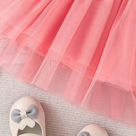 

PEASKJP Sun Dresses Toddler Girls Sleeveless Bowknot Princess Short Sleeve Round Neckine Dress Strappy Flowy Floral Loose Maxi Dresses Pink 6-9 Months